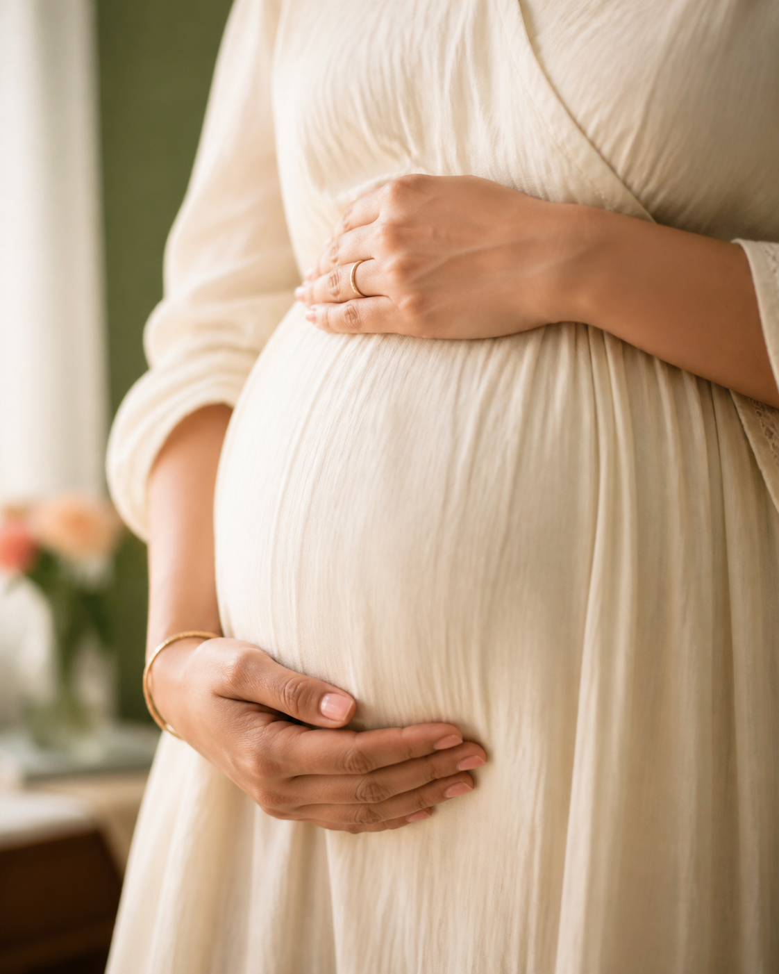 Expectant mother receiving compassionate maternity care